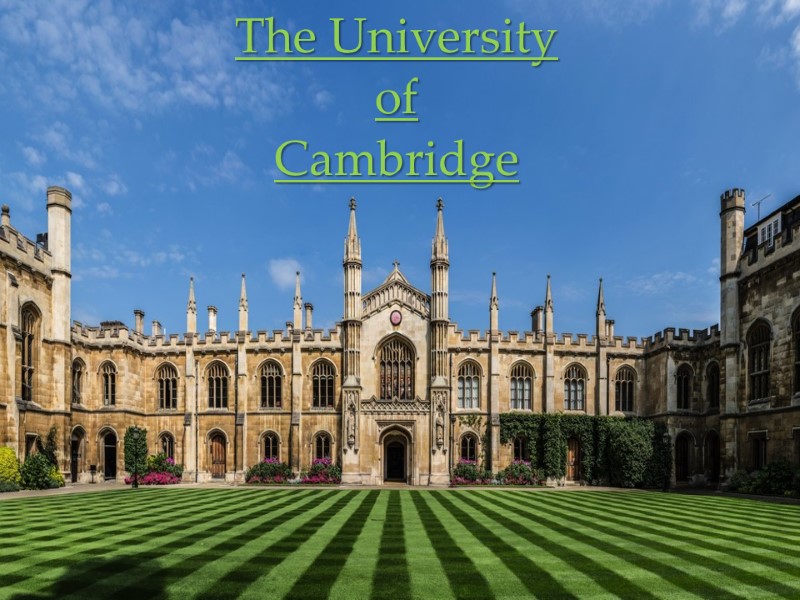 The University of Cambridge